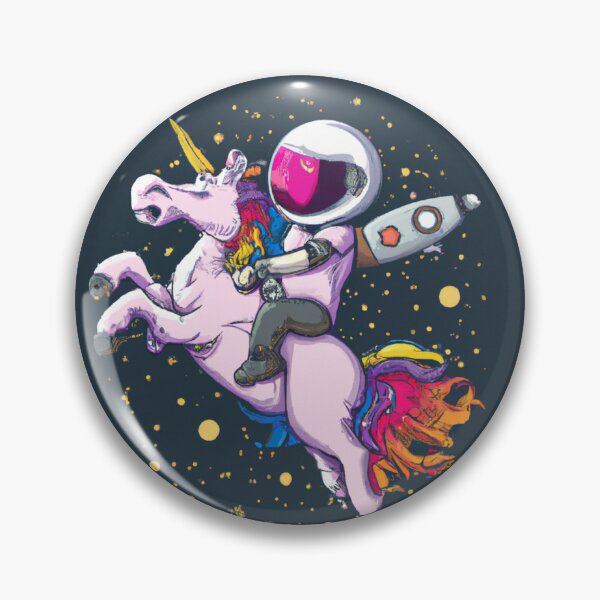 Item preview, AI Art motorcyclist riding a unicorn in space designed and sold by 4You4U.