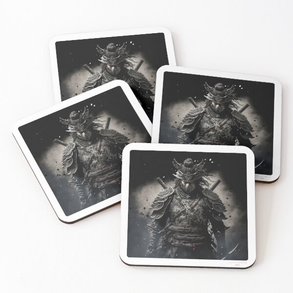 Item preview, Portrait in Ink Splash of Samurai Warrior - 10 designed and sold by Mitch-Angelo.