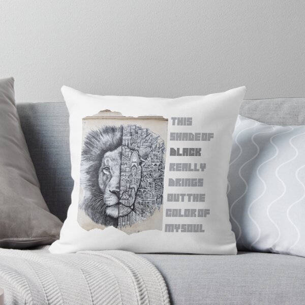 Item preview, this shade of black really brings out the color of my soul ,Lion, Black quote designed and sold by FLOWER--ART.