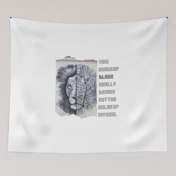Item preview, this shade of black really brings out the color of my soul ,Lion, Black quote designed and sold by FLOWER--ART.
