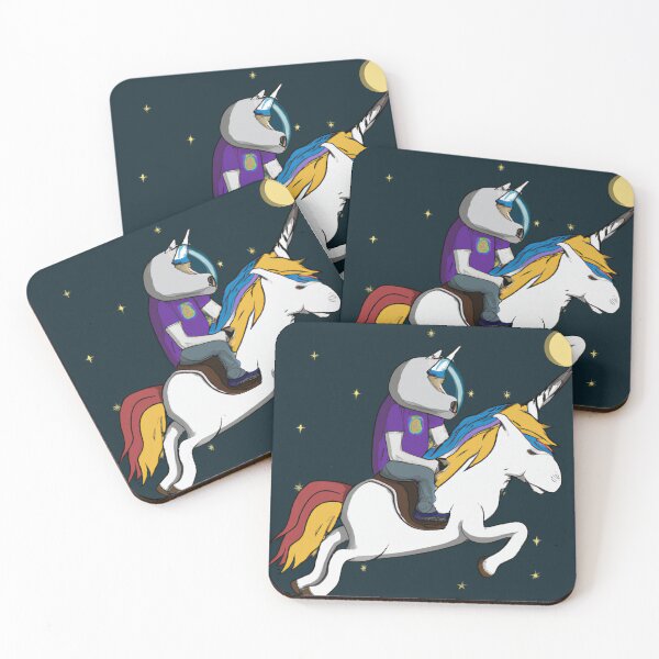 Item preview, AI Art motorcyclist riding a unicorn in space designed and sold by 4You4U.