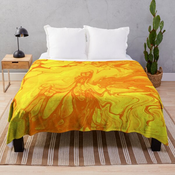 Artikelvorschau, Vivid Orange Palette 4 Marble Fluid  Art  entworfen und verkauft von Janzay.