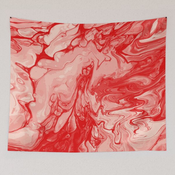 Aperçu de l'œuvre Vivid Orange Palette 5 Marble Fluid Art créée et vendue par Janzay.