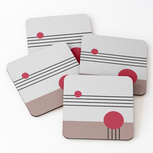 Item preview, Geometric abstract design with red circle designed and sold by HelenMarash.