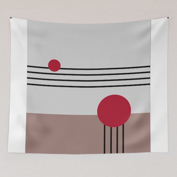 Item preview, Geometric abstract design with red circle designed and sold by HelenMarash.