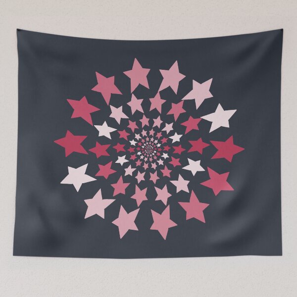 Item preview, Ever Decreasing Circles Viva Magenta Star Graphic designed and sold by ellenhenry.