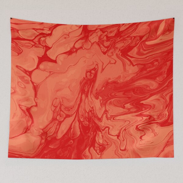 Artikelvorschau, Vivid Orange Palette 6 Marble Fluid Art entworfen und verkauft von Janzay.