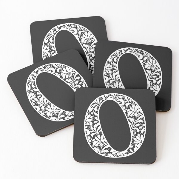Item preview, The Letter O- White Lace Botanical Monogram designed and sold by Tasha-design.