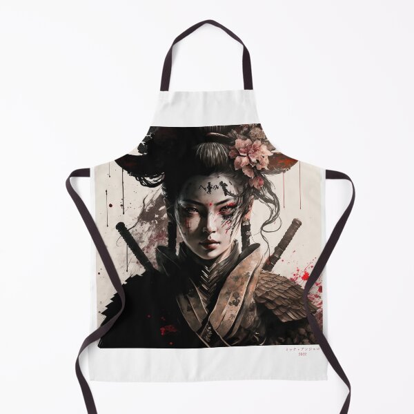 Item preview, Portrait in Ink Splash of Samurai Woman - 02 designed and sold by Mitch-Angelo.