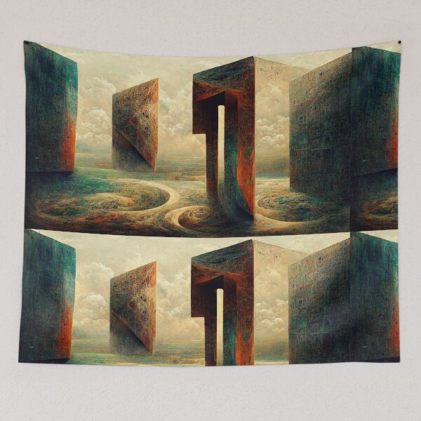 Item preview, Abstract futuristic colorful rock landscape. designed and sold by Maniock.