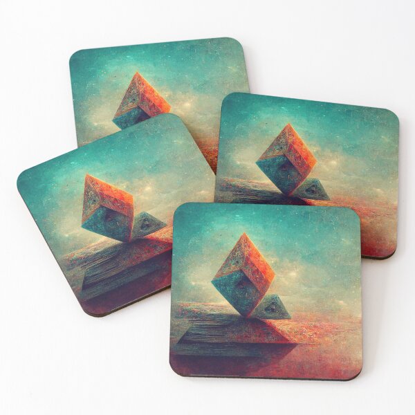 Item preview, Abstract futuristic colorful landscape stone. designed and sold by Maniock.