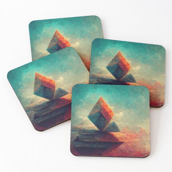 Item preview, Abstract futuristic colorful landscape stone. designed and sold by Maniock.