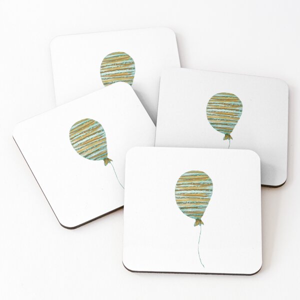 Artikelvorschau, Balloon green textured strip a watercolor sketch entworfen und verkauft von Yana Mustafina | Boho Soulful Designs.