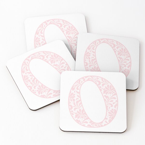 Item preview, The Letter O- Pink Lace Botanical Monogram designed and sold by Tasha-design.