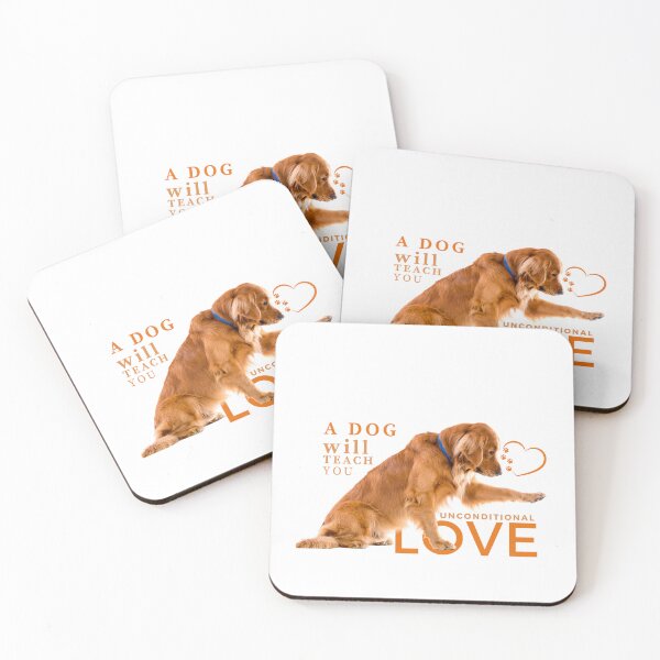 Item preview, Cute quotes about dogs "A dog will teach you unconditional love" designed and sold by Basma Store.