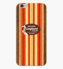 Pipeline Striped Hawaiian & Club Surfing Logo - Orange and Brown iPhone Case