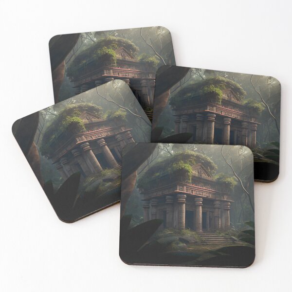 Item preview, Ai Generated Art - Jungle Temple designed and sold by BogoAi.