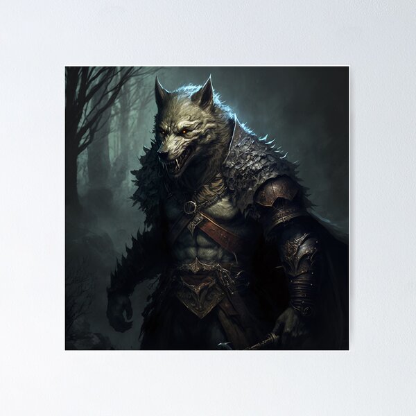 Item preview, Ai Generated Art - Fantasy Werewolf designed and sold by BogoAi.