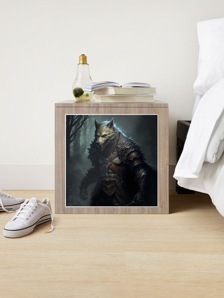 Pegatina for Sale con la obra «Arte generado por Ai Hombre lobo