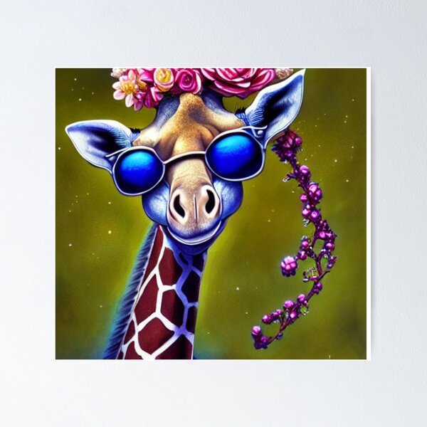 Baby Giraffe Watercolor Painting by Olga Shvartsur - Pixels Merch