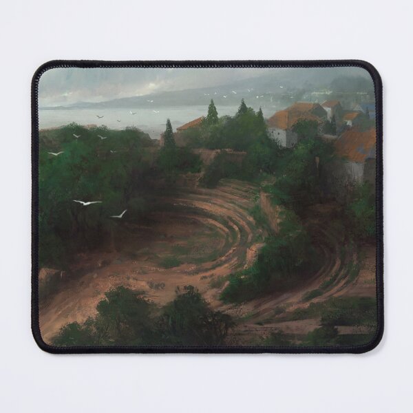 Item preview, a view of a village with an ocean view designed and sold by kimbongjune.