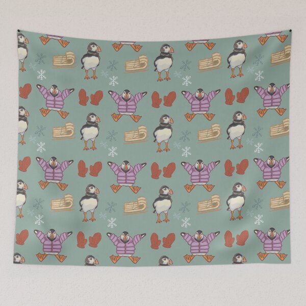 Item preview, Winter Puffin Fun Pattern designed and sold by Danielle Seay.