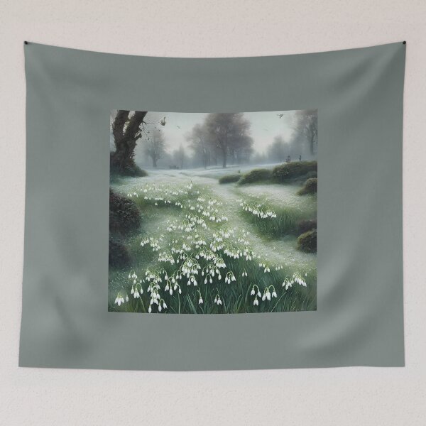 Item preview, Field of January Snowdrops designed and sold by FamiliarPufferfish.