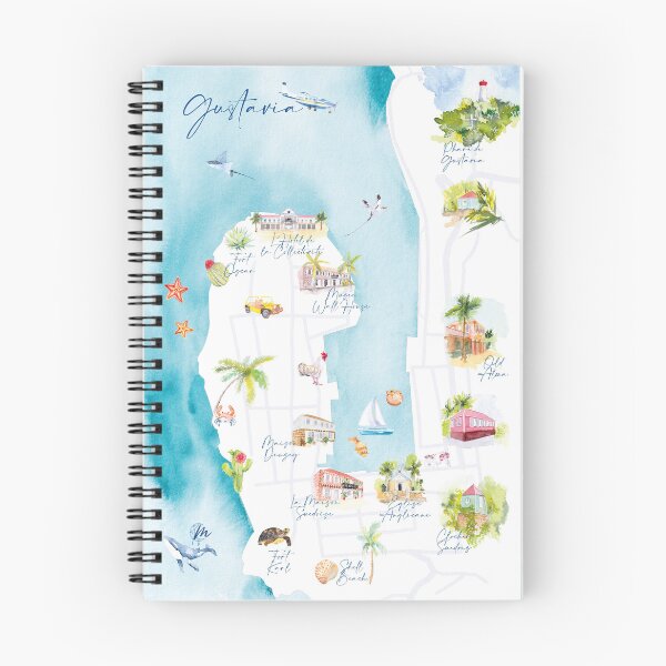 Item preview, Map of Saint-Barthélemy's districts - Gustavia designed and sold by MoonStBarth.