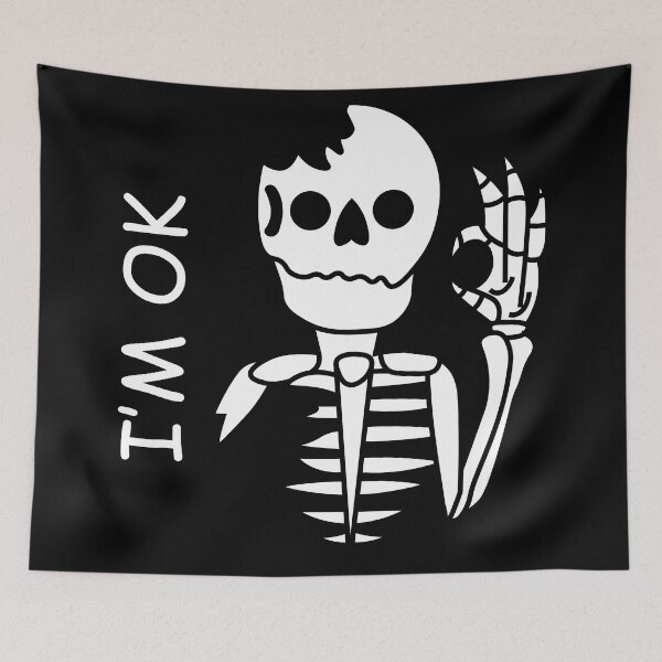 Item preview, "I'm Ok" Skeleton | Funny Design  designed and sold by RevivalGraphic.