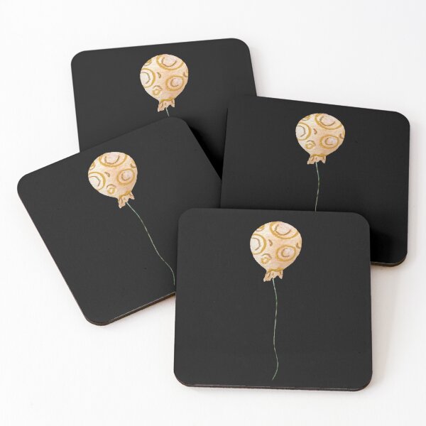 Aperçu de l'œuvre Balloon beige pastel textured a watercolor sketch black créée et vendue par Yana Mustafina | Boho Soulful Designs.