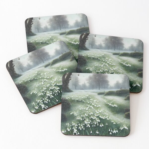 Item preview, Field of January Snowdrops designed and sold by FamiliarPufferfish.