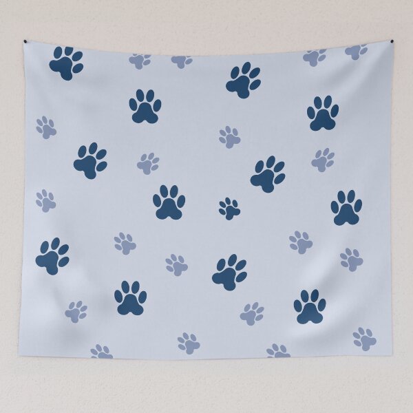 Item preview, Simple and Modern Light Theme Blue and Purple Dog Paw Print Pattern designed and sold by Christopher  McGuire.