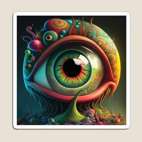 Item preview, Psychedelic colored eye designed and sold by DrWhoDesign.