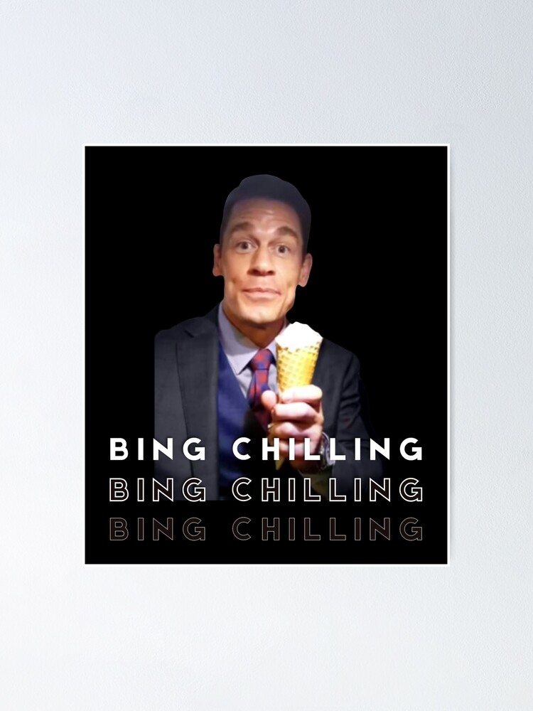"BING CHILLING Chinese Ice Cream Meme TikTok" Poster for Sale by