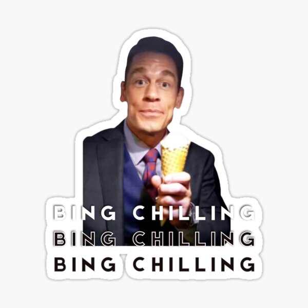 "BING CHILLING Chinese Ice Cream Meme TikTok" Sticker for Sale by