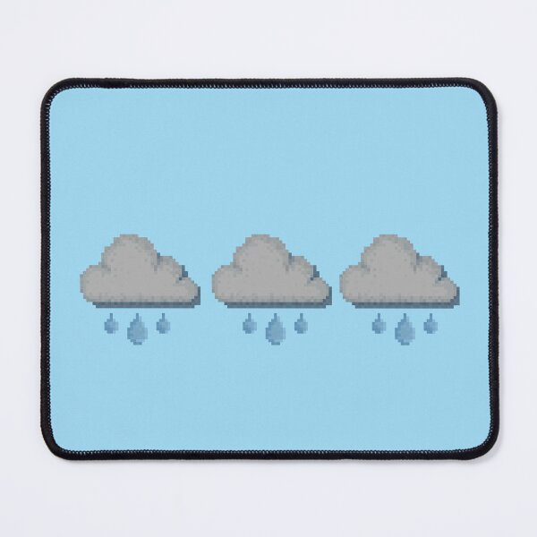 Item preview, Retro Pixel Grumpy Rain Cloud Weather Icon Design designed and sold by 8BitTrip.
