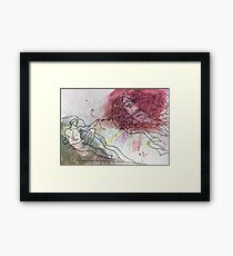 Watercolor- The Creation of Adam Framed Print