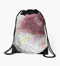 Watercolor- The Creation of Adam Drawstring Bag