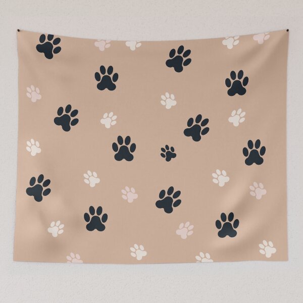 Item preview, Simple and Modern Light Theme Tan, Brown, and White Dog Paw Print Pattern designed and sold by Christopher  McGuire.