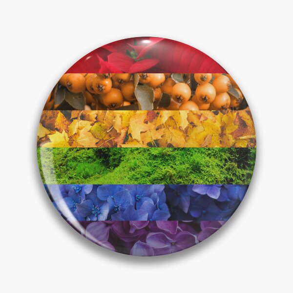Item preview, Bandera del orgullo del arco iris LGBTQ de la naturaleza designed and sold by Robiscuit.