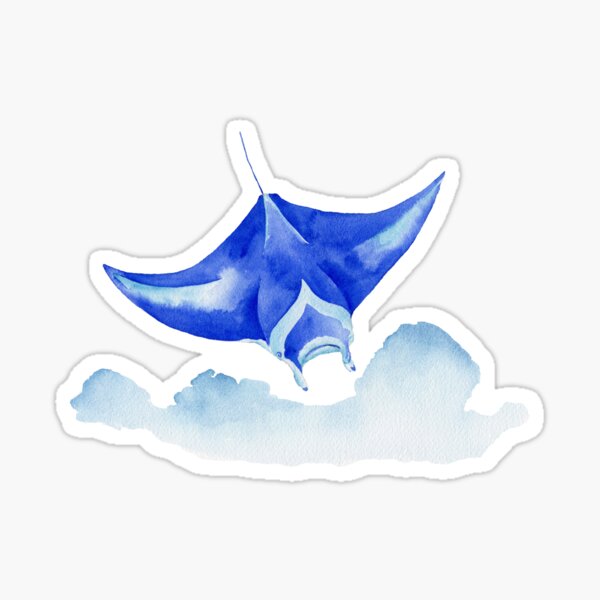 Manta ray soaring Sticker