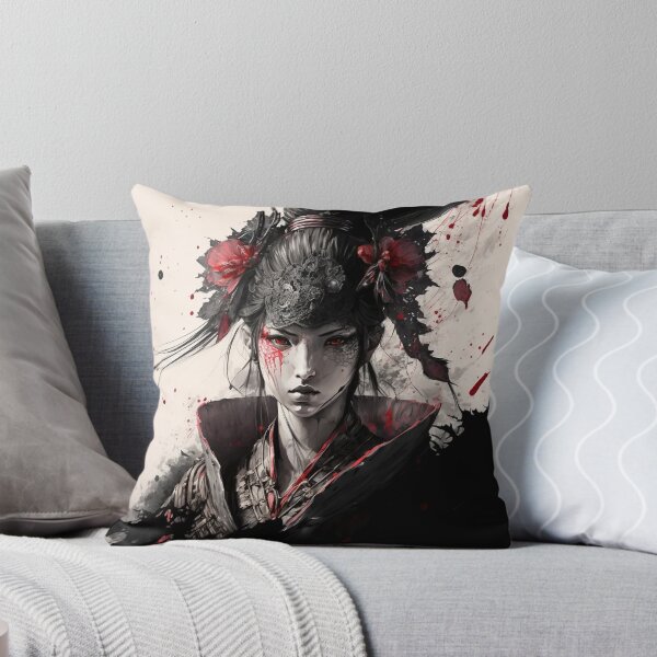 Item preview, Portrait in Ink Splash of Samurai Woman - 03 designed and sold by Mitch-Angelo.