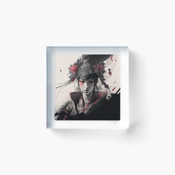 Item preview, Portrait in Ink Splash of Samurai Woman - 03 designed and sold by Mitch-Angelo.
