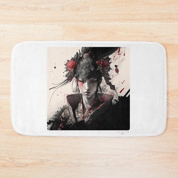 Item preview, Portrait in Ink Splash of Samurai Woman - 03 designed and sold by Mitch-Angelo.