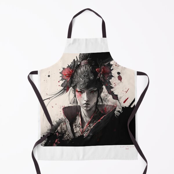 Item preview, Portrait in Ink Splash of Samurai Woman - 03 designed and sold by Mitch-Angelo.