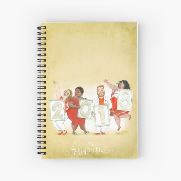 Red gold white 2018 Spiral Notebook