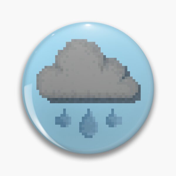 Item preview, Copy of Retro Pixel Grumpy Rain Cloud Weather Icon Design designed and sold by 8BitTrip.