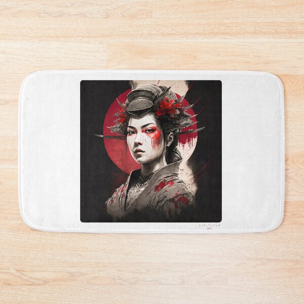 Item preview, Portrait in Ink Splash of Samurai Woman - 04 designed and sold by Mitch-Angelo.