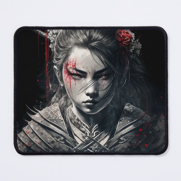 Item preview, Portrait in Ink Splash of Samurai Woman - 05 designed and sold by Mitch-Angelo.