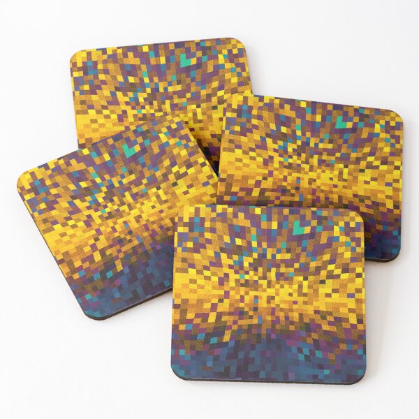 Item preview, Powerful Abstract Explosive Pattern in Blue Yellow designed and sold by MadandMean.